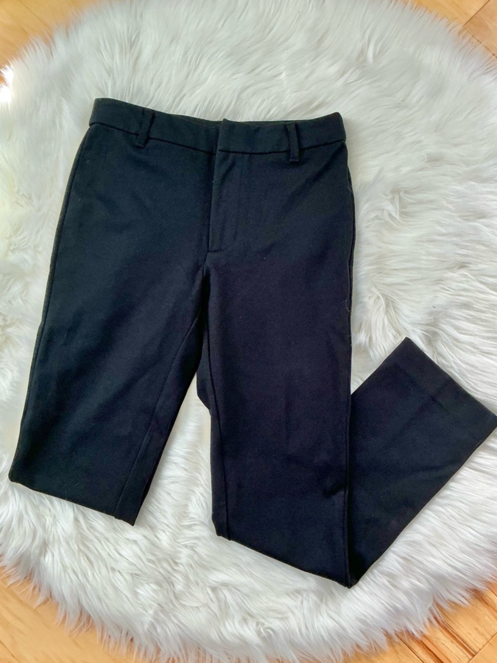 Free People Black Tailored Straight-Leg Ankle Trousers Size 4